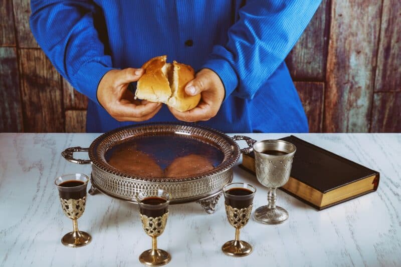 communion wine bread bible breaking bread