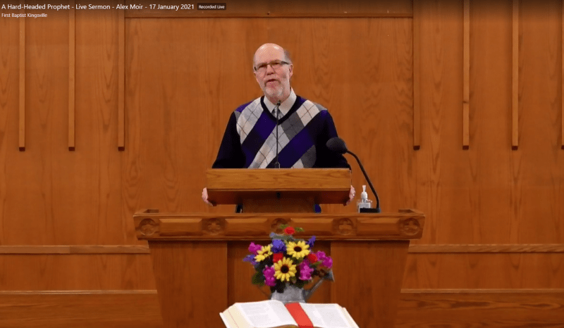 a hard-headed prophet - live sermon - alex moir - 17 jan 2021
