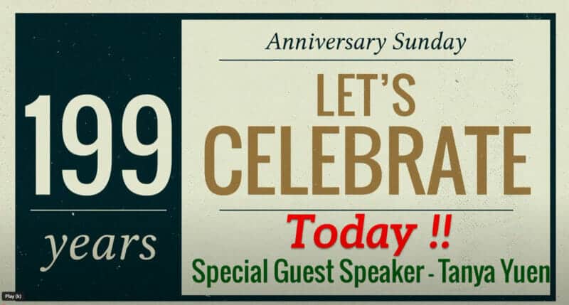 199th Anniversary Service